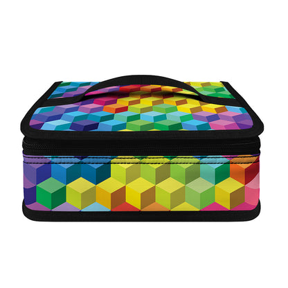 Rainbow Cubes Pattern Print Small Lunch Bag