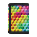 Rainbow Cubes Pattern Print Trifold Wallet