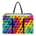 Rainbow Cubes Pattern Print Utility Tote Bag