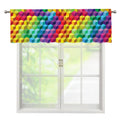 Rainbow Cubes Pattern Print Window Valance