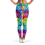 Rainbow Cubes Pattern Print Women's Leggings