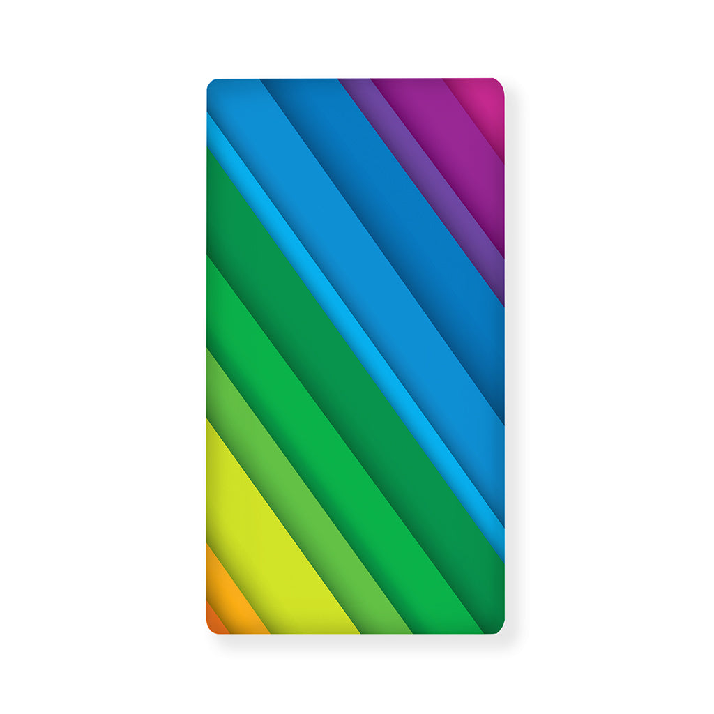 Rainbow Diagonal Lines Pattern Print Baby Crib Sheet