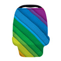 Rainbow Diagonal Lines Pattern Print Baby Seat Cover