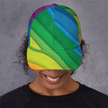 Rainbow Diagonal Lines Pattern Print Baseball Cap