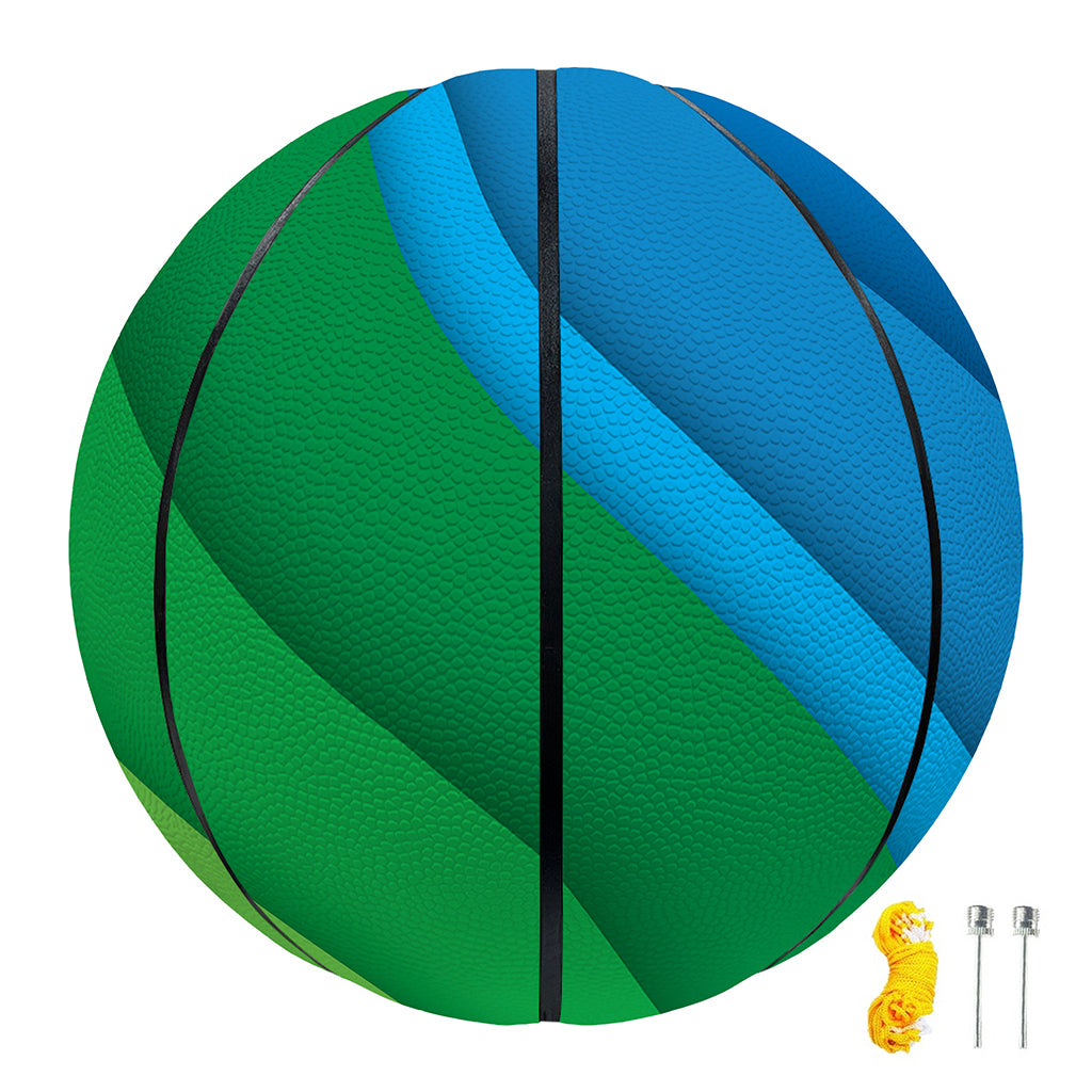 Rainbow Diagonal Lines Pattern Print Basketball
