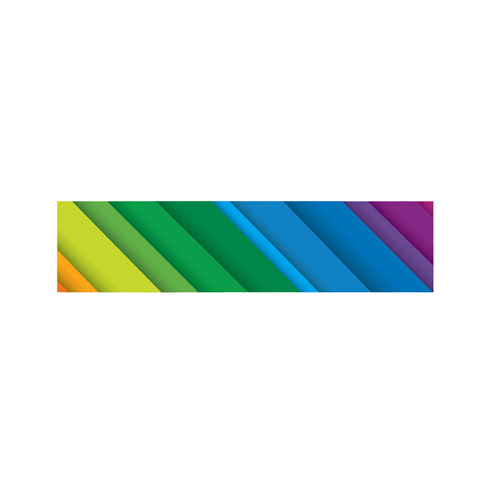 Rainbow Diagonal Lines Pattern Print Bed Runner