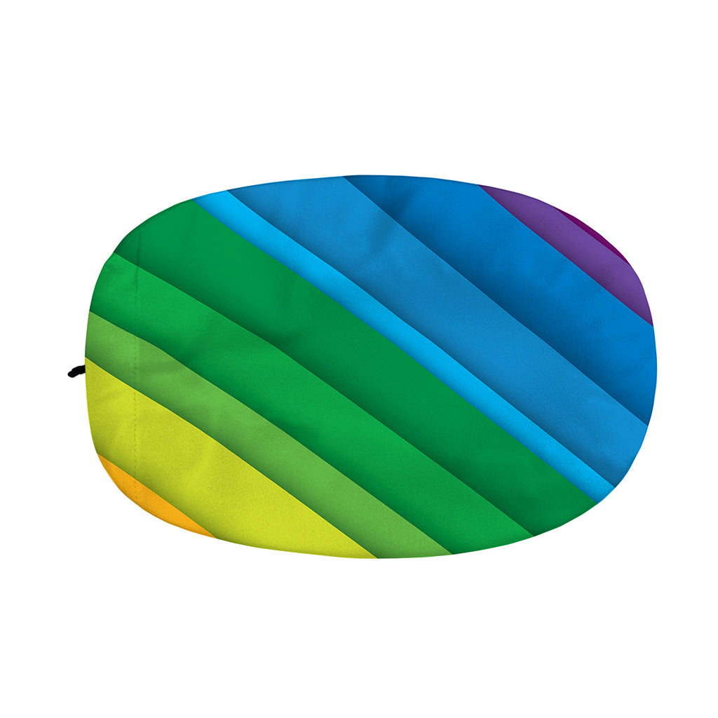 Rainbow Diagonal Lines Pattern Print Car Side Mirror Covers