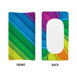 Rainbow Diagonal Lines Pattern Print Changing Pad Cover