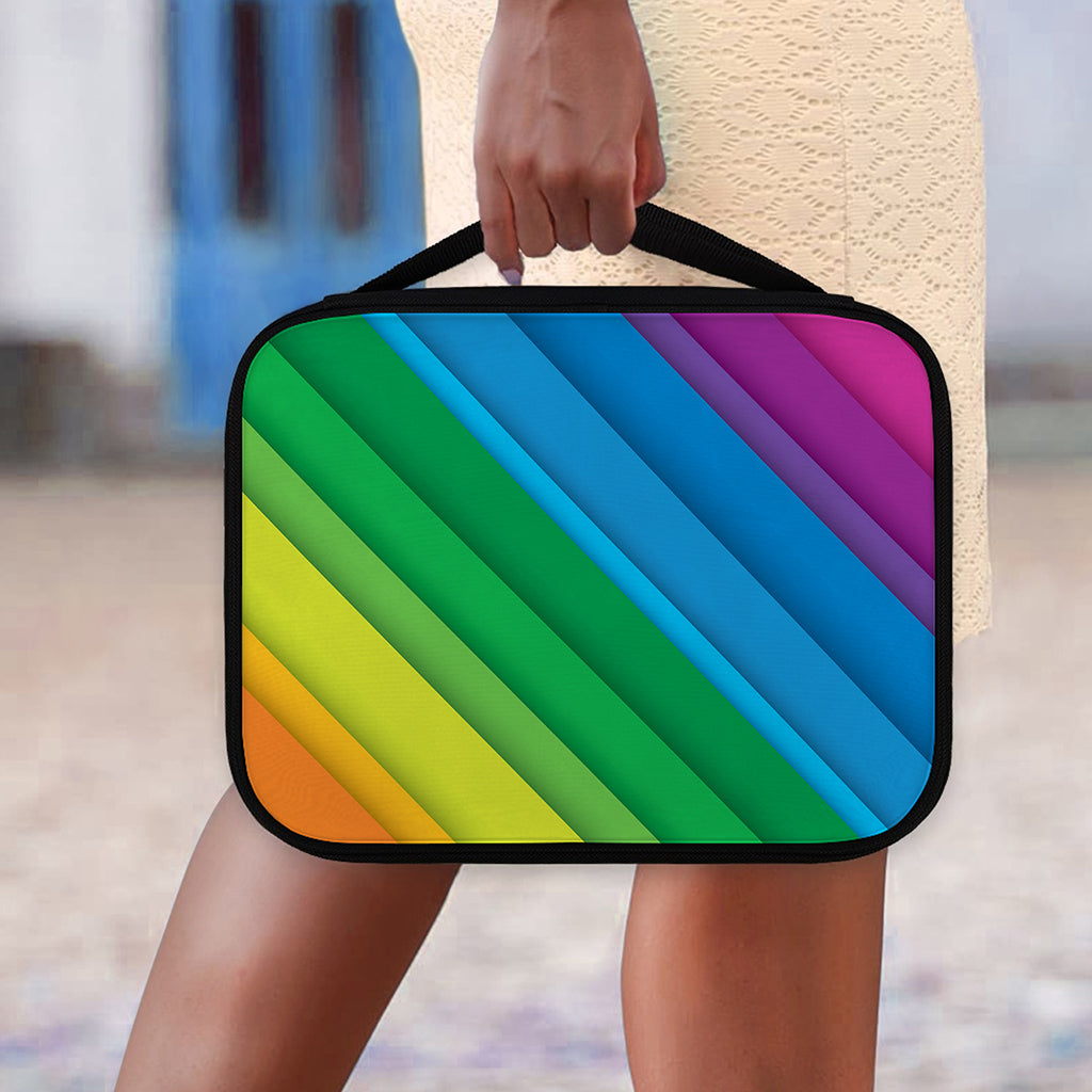 Rainbow Diagonal Lines Pattern Print Classic Bible Case