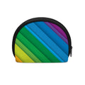 Rainbow Diagonal Lines Pattern Print Coin Purse