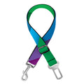 Rainbow Diagonal Lines Pattern Print Dog Seat Belt