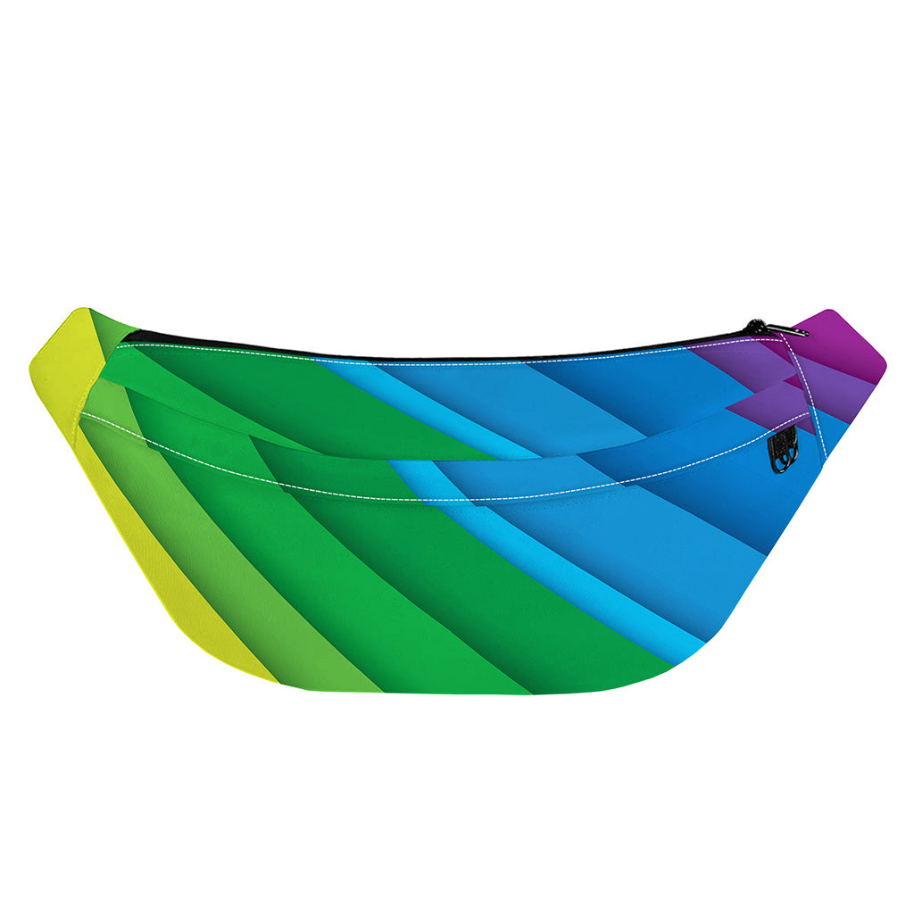 Rainbow Diagonal Lines Pattern Print Fanny Pack