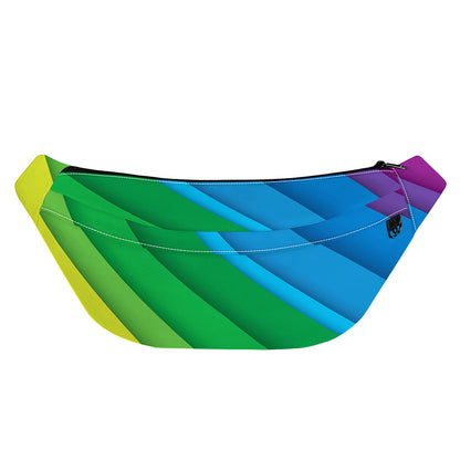 Rainbow Diagonal Lines Pattern Print Fanny Pack
