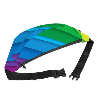 Rainbow Diagonal Lines Pattern Print Fanny Pack