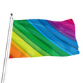 Rainbow Diagonal Lines Pattern Print Flag