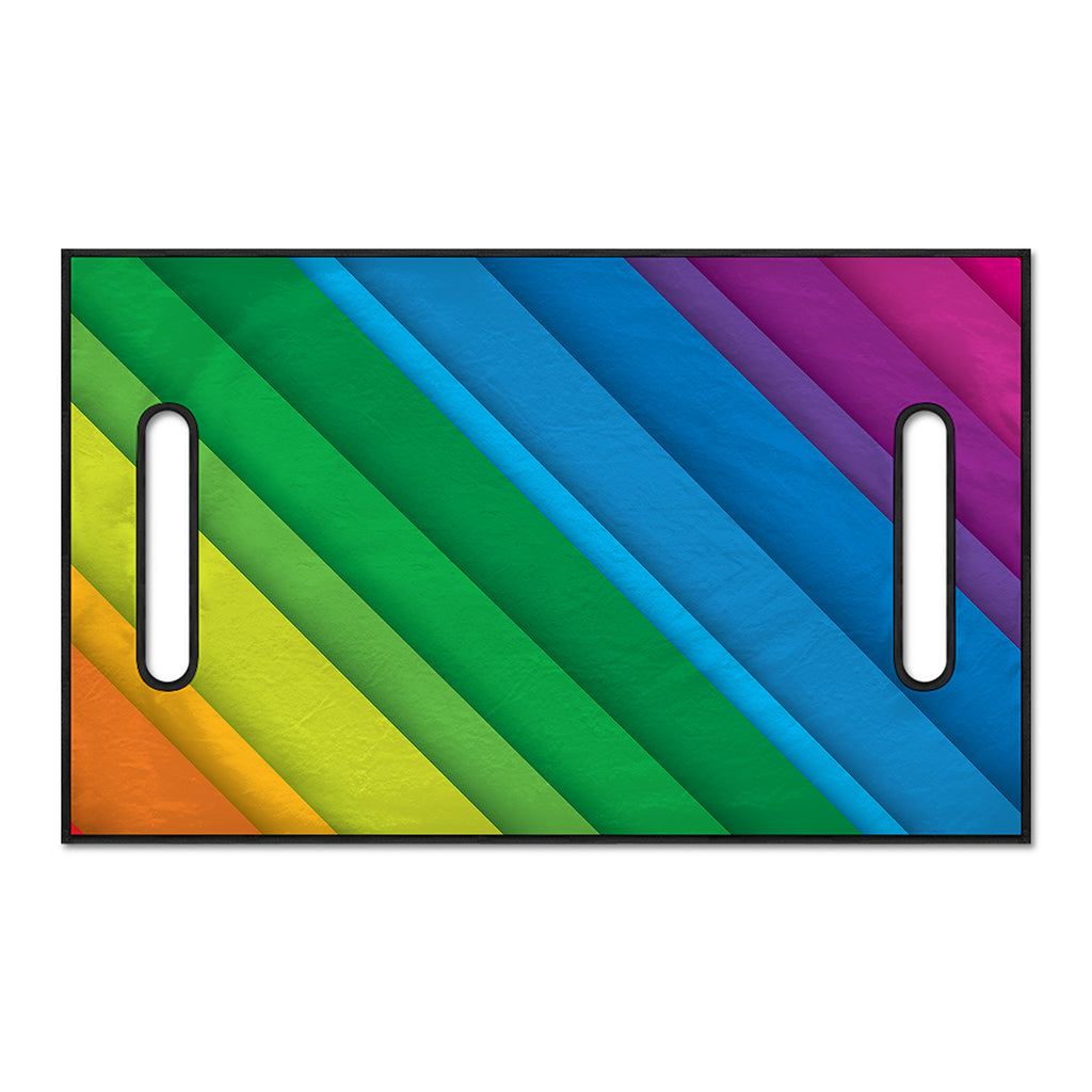Rainbow Diagonal Lines Pattern Print Golf Cart Seat Cover