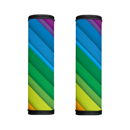 Rainbow Diagonal Lines Pattern Print Handle Covers