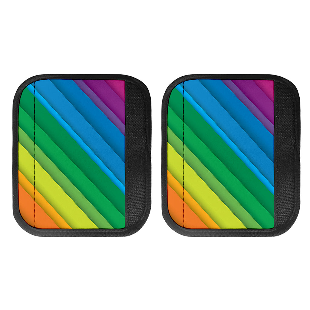 Rainbow Diagonal Lines Pattern Print Handle Covers