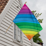 Rainbow Diagonal Lines Pattern Print House Flag