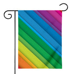 Rainbow Diagonal Lines Pattern Print House Flag
