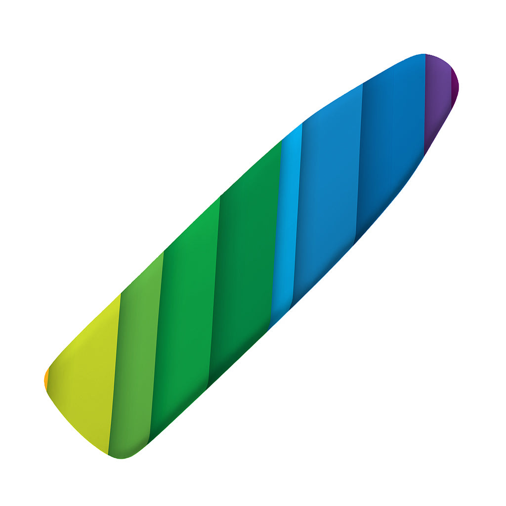 Rainbow Diagonal Lines Pattern Print Ironing Board Cover
