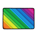 Rainbow Diagonal Lines Pattern Print Kitchen Mat