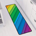 Rainbow Diagonal Lines Pattern Print Long Kitchen Mat