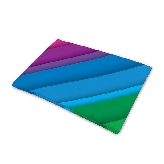 Rainbow Diagonal Lines Pattern Print Pet Cooling Mat Cover