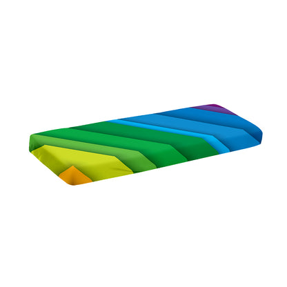 Rainbow Diagonal Lines Pattern Print Piano Keyboard Cover