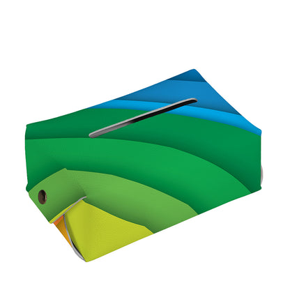 Rainbow Diagonal Lines Pattern Print Rectangle Tissue Box Cover