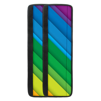 Rainbow Diagonal Lines Pattern Print Refrigerator Handle Covers