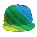Rainbow Diagonal Lines Pattern Print Snapback Cap