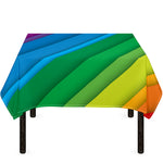 Rainbow Diagonal Lines Pattern Print Tablecloth
