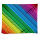 Rainbow Diagonal Lines Pattern Print Tapestry
