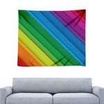 Rainbow Diagonal Lines Pattern Print Tapestry