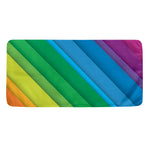 Rainbow Diagonal Lines Pattern Print Towel
