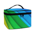 Rainbow Diagonal Lines Pattern Print Travel Makeup Bag
