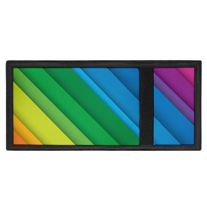Rainbow Diagonal Lines Pattern Print Trifold Wallet