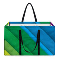 Rainbow Diagonal Lines Pattern Print Utility Tote Bag