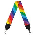 Rainbow Diagonal Striped Pattern Print Bag Strap