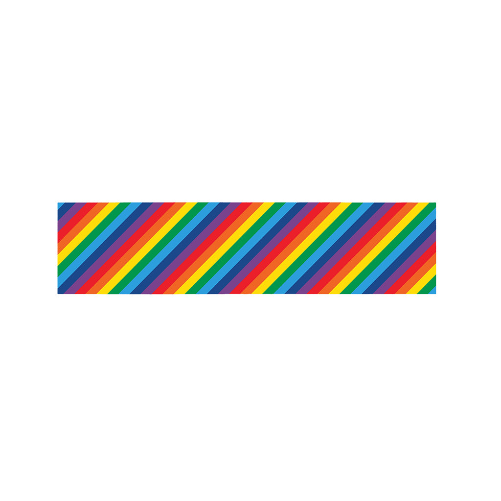 Rainbow Diagonal Striped Pattern Print Bed Runner