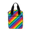 Rainbow Diagonal Striped Pattern Print Bible Tote Bag