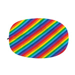 Rainbow Diagonal Striped Pattern Print Car Side Mirror Covers