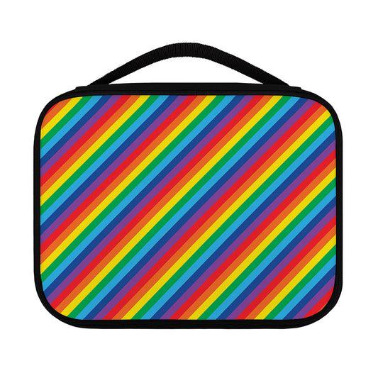 Rainbow Diagonal Striped Pattern Print Classic Bible Case