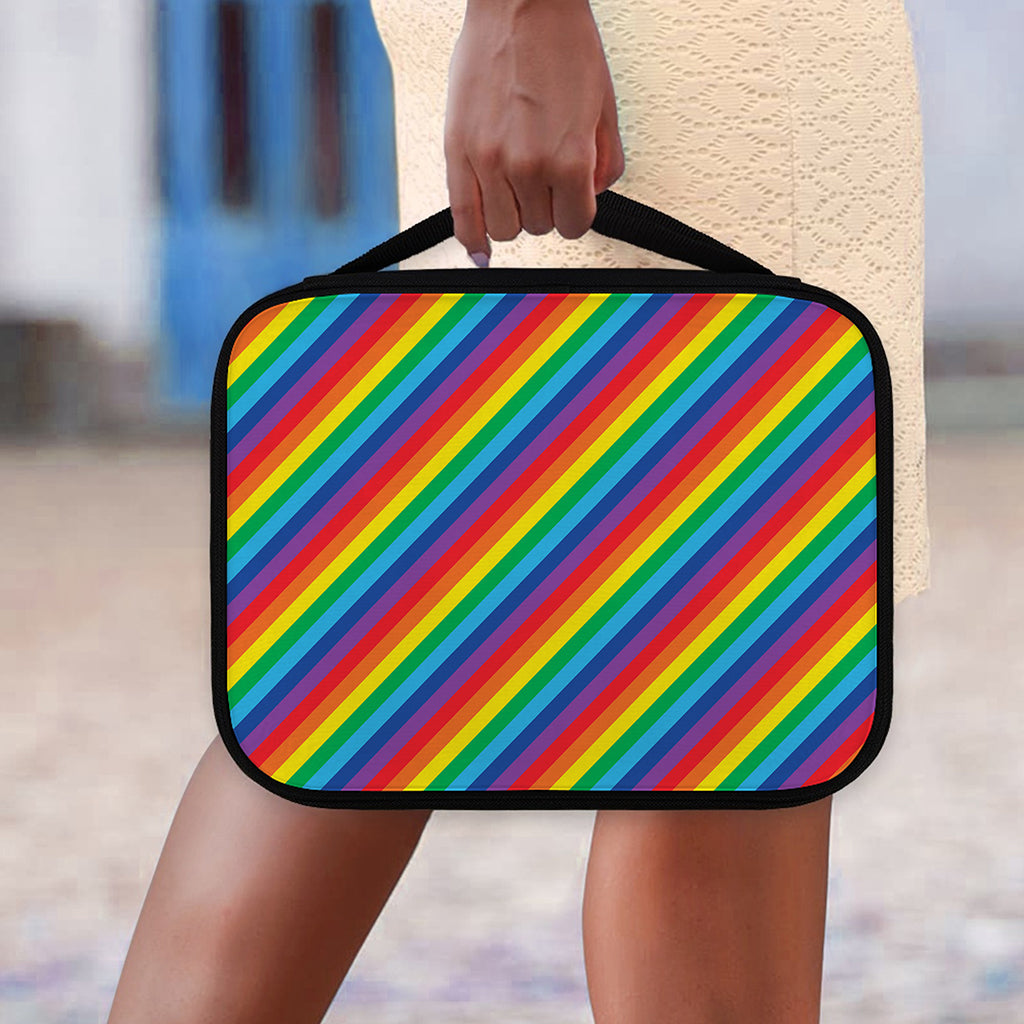 Rainbow Diagonal Striped Pattern Print Classic Bible Case