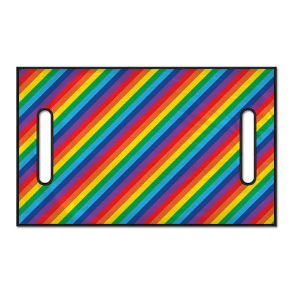 Rainbow Diagonal Striped Pattern Print Golf Cart Seat Cover