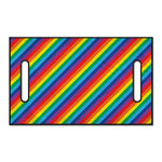 Rainbow Diagonal Striped Pattern Print Golf Cart Seat Cover