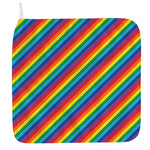 Rainbow Diagonal Striped Pattern Print Hand Towel