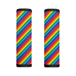 Rainbow Diagonal Striped Pattern Print Handle Covers