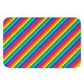 Rainbow Diagonal Striped Pattern Print Indoor Door Mat